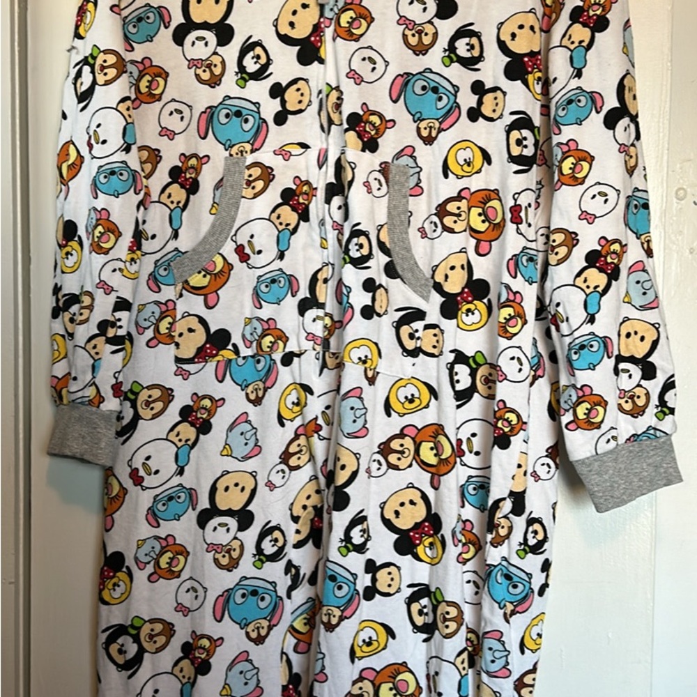 Adult Disney Store Gray and White Cartoon Onesie